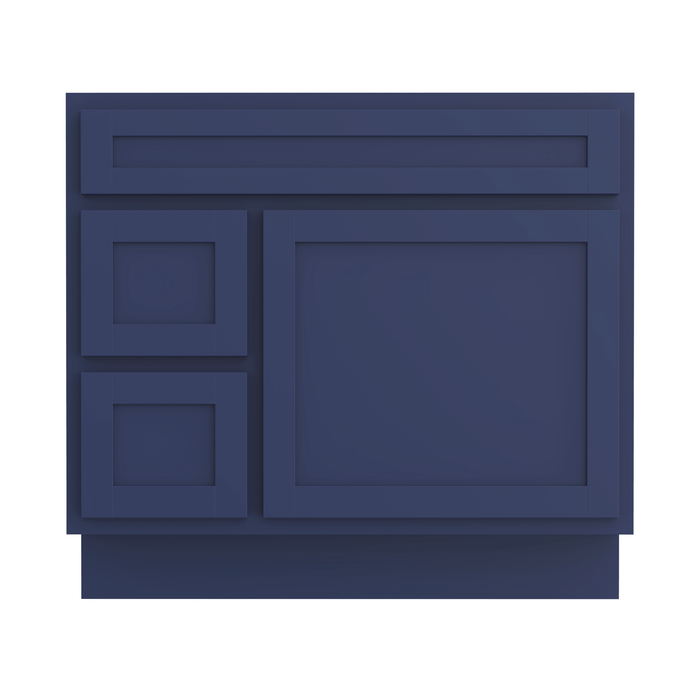 36" Bathroom Vanity Cabinet, Solid Wood Single Shutter Doors 2 - Extension Drawers Bathroom Sink Cabinet - HomeBeyond