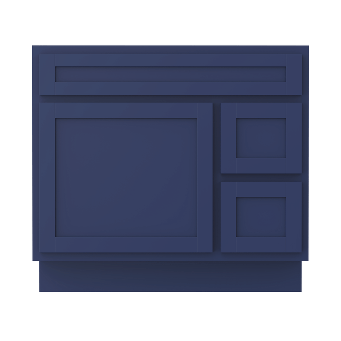 36" Bathroom Vanity Cabinet with Two Drawers, Solid Wood Single Shutter Door and 2 Extension Drawers Bathroom Floor Cabinet - HomeBeyond