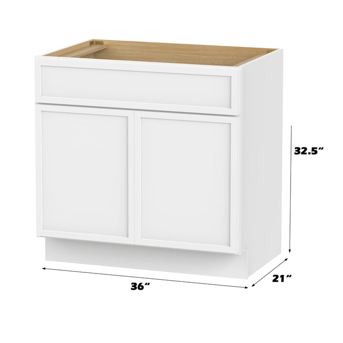 36" Birch Plywood Freestanding Single Base Storage Cabinet - HomeBeyond