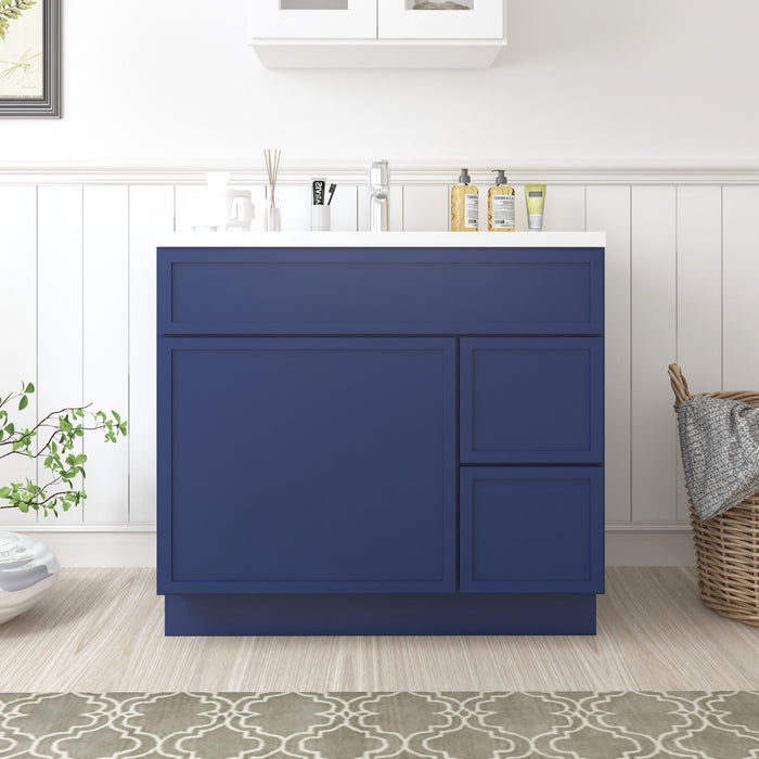 36" Birch Plywood Freestanding Single Base Storage Cabinet - HomeBeyond