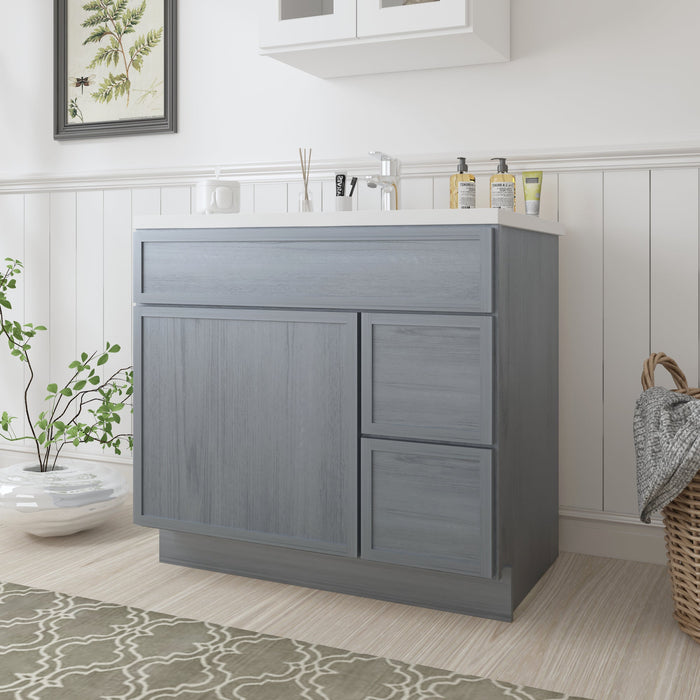 36" Birch Plywood Freestanding Single Base Storage Cabinet - HomeBeyond