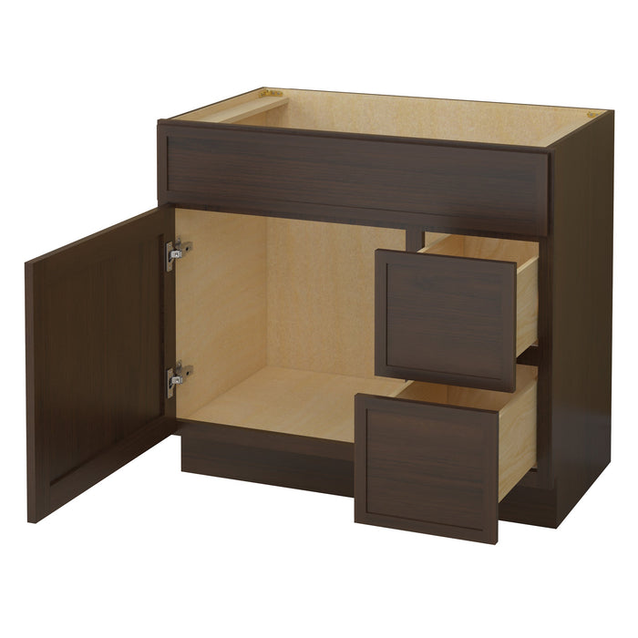 36" Birch Plywood Freestanding Single Base Storage Cabinet - HomeBeyond