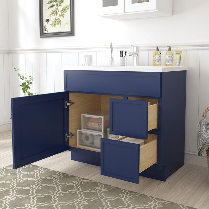 36" Birch Plywood Freestanding Single Base Storage Cabinet - HomeBeyond