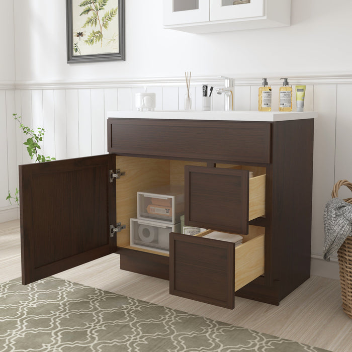 36" Birch Plywood Freestanding Single Base Storage Cabinet - HomeBeyond