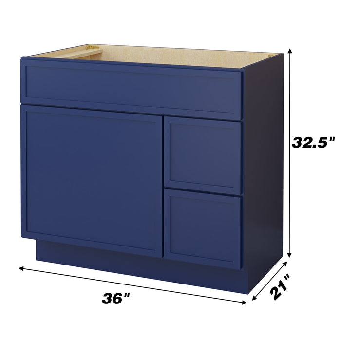36" Birch Plywood Freestanding Single Base Storage Cabinet - HomeBeyond