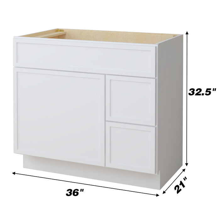 36" Birch Plywood Freestanding Single Base Storage Cabinet - HomeBeyond