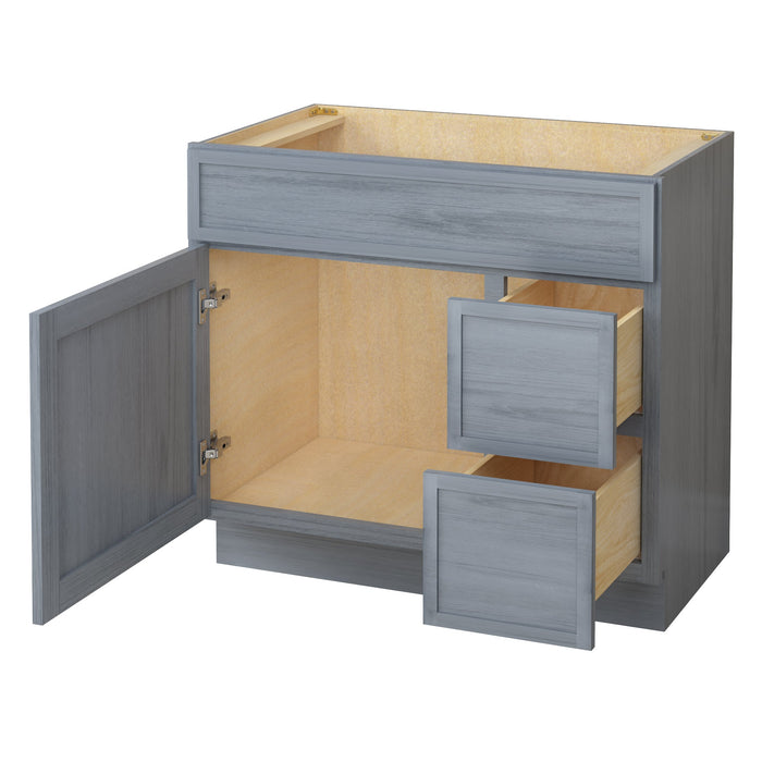 36" Birch Plywood Freestanding Single Base Storage Cabinet - HomeBeyond