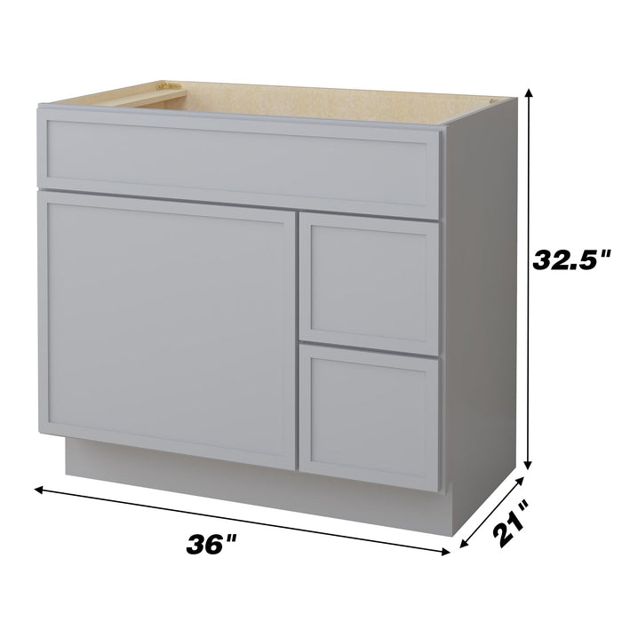 36" Birch Plywood Freestanding Single Base Storage Cabinet - HomeBeyond