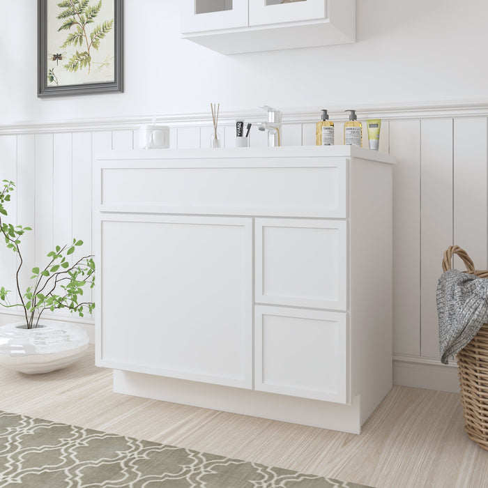 36" Birch Plywood Freestanding Single Base Storage Cabinet - HomeBeyond