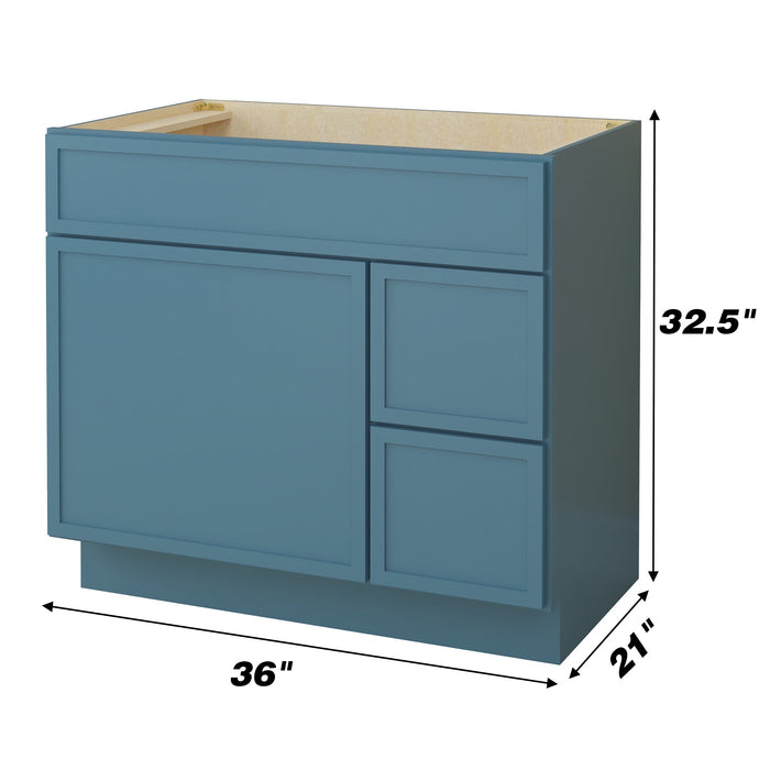 36" Birch Plywood Freestanding Single Base Storage Cabinet - HomeBeyond