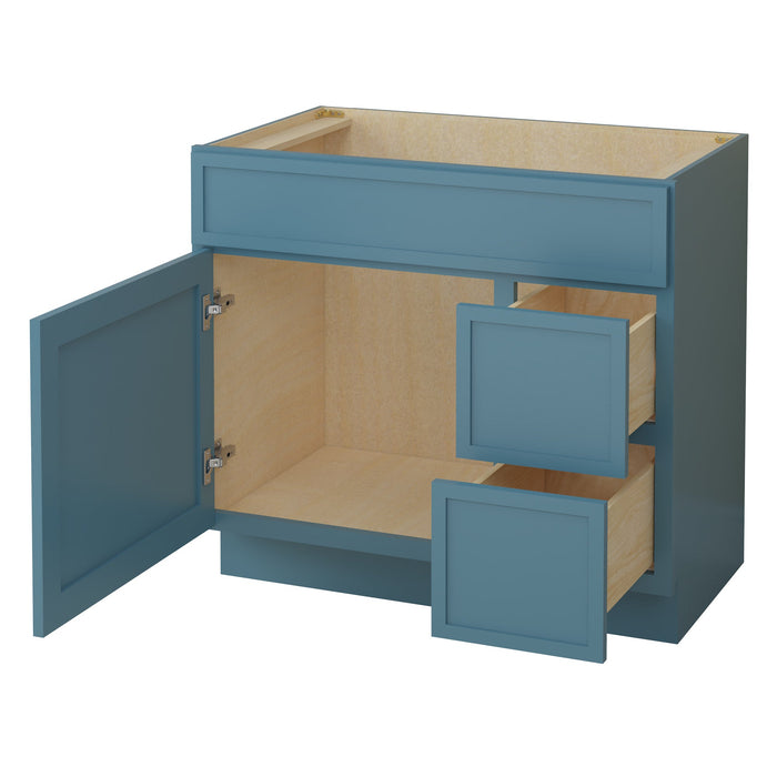 36" Birch Plywood Freestanding Single Base Storage Cabinet - HomeBeyond