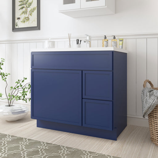 36" Birch Plywood Freestanding Single Base Storage Cabinet - HomeBeyond