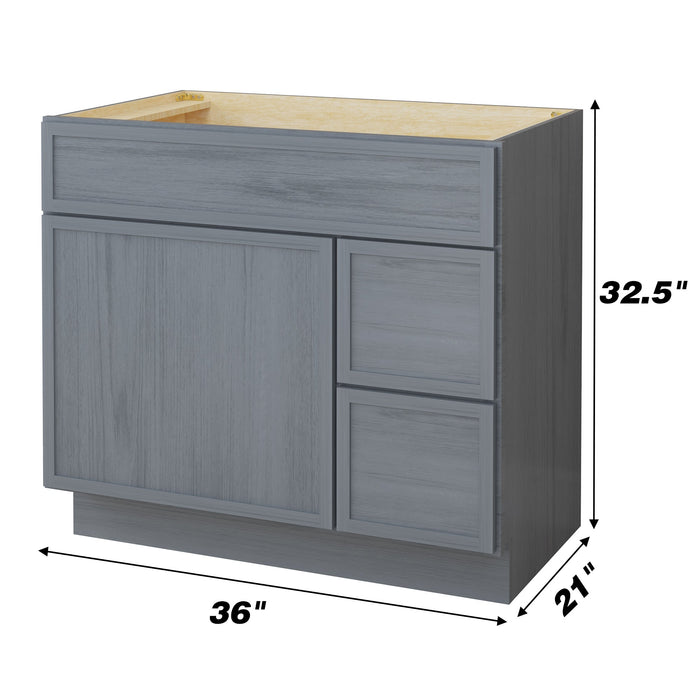 36" Birch Plywood Freestanding Single Base Storage Cabinet - HomeBeyond
