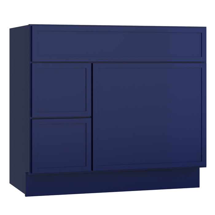 36" Birch Plywood Freestanding Single Base Storage Cabinet, With Soft Close Door - HomeBeyond