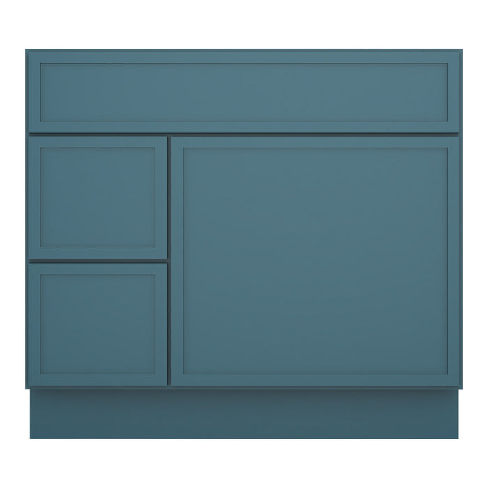 36" Birch Plywood Freestanding Single Base Storage Cabinet, With Soft Close Door - HomeBeyond