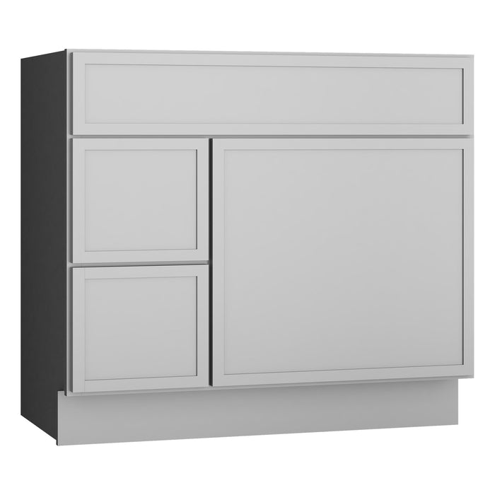 36" Birch Plywood Freestanding Single Base Storage Cabinet, With Soft Close Door - HomeBeyond