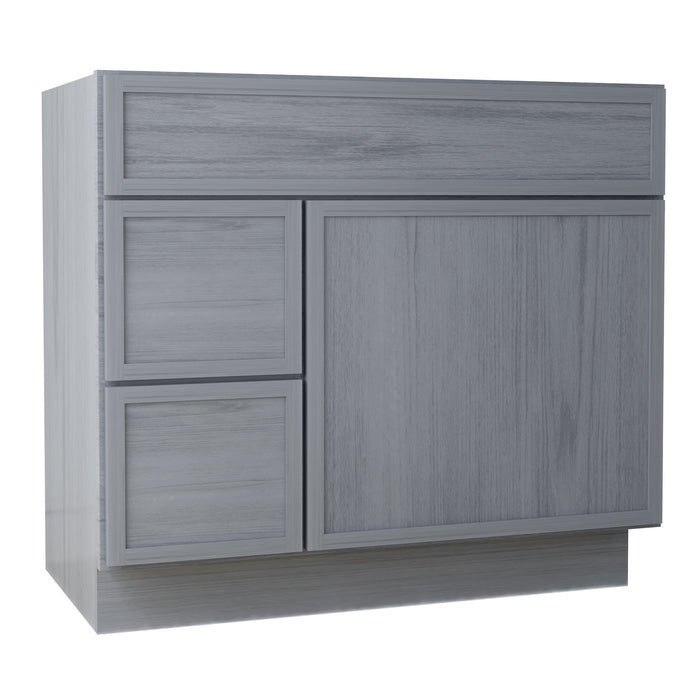 36" Birch Plywood Freestanding Single Base Storage Cabinet, With Soft Close Door - HomeBeyond