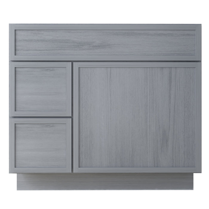 36" Birch Plywood Freestanding Single Base Storage Cabinet, With Soft Close Door - HomeBeyond