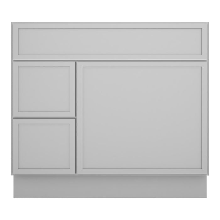 36" Birch Plywood Freestanding Single Base Storage Cabinet, With Soft Close Door - HomeBeyond