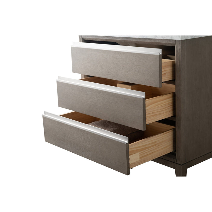 36" Single Sink Bathroom Vanity with Engineered Marble Top - HomeBeyond