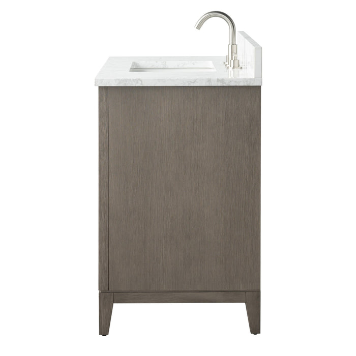 36" Single Sink Bathroom Vanity with Engineered Marble Top - HomeBeyond