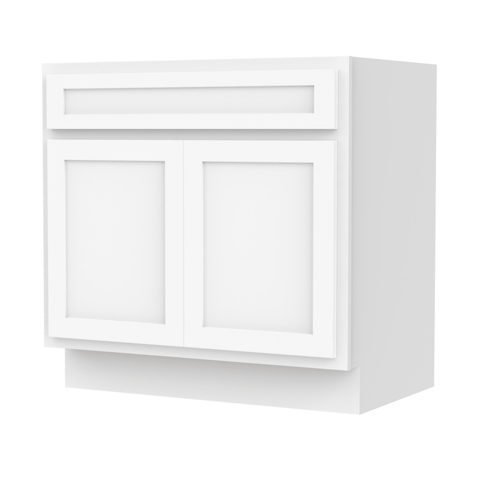 39" Bathroom Vanity Cabinet, Solid Wood Double Shutter Door and Bathroom Sink Cabinet - HomeBeyond