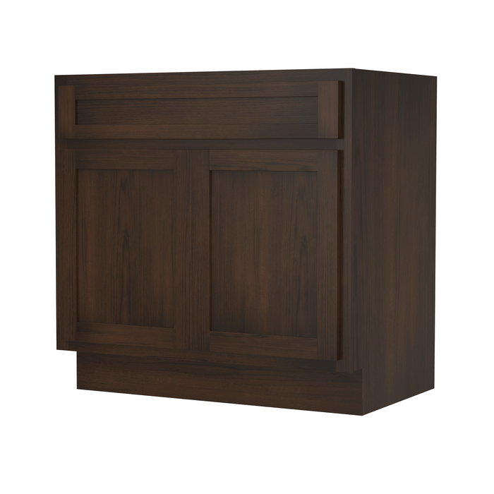 39" Bathroom Vanity Cabinet, Solid Wood Double Shutter Door and Bathroom Sink Cabinet - HomeBeyond