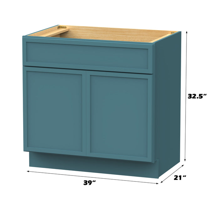 39" Birch Plywood Freestanding Single Base Storage Cabinet, With Soft Close Door - HomeBeyond