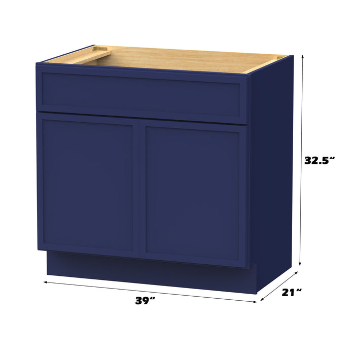 39" Birch Plywood Freestanding Single Base Storage Cabinet, With Soft Close Door - HomeBeyond