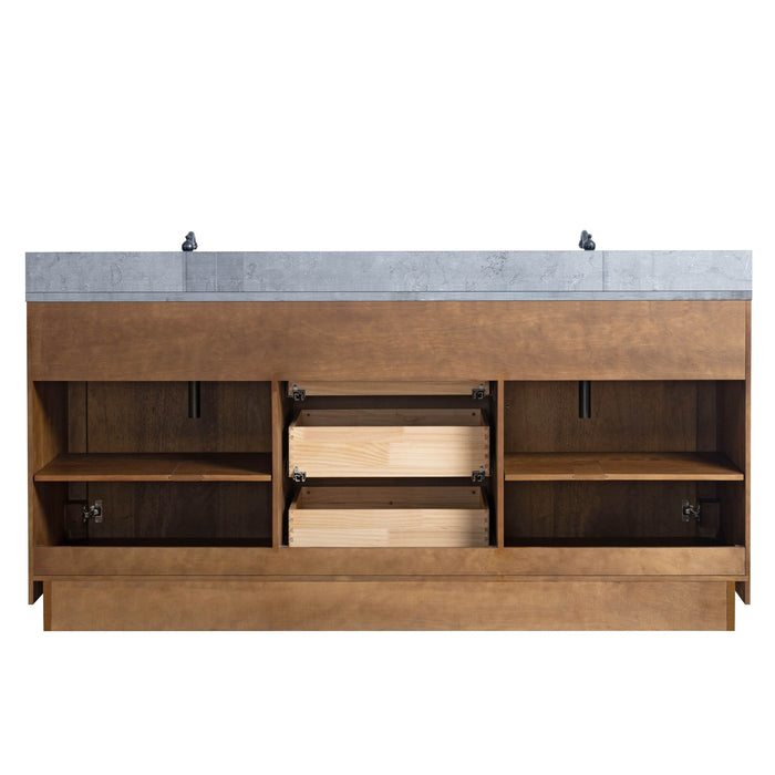 20"/24"/36"/42"/48"/60"/72" Bathroom Vanity with Sink and Top, With Soft Closing Doors
