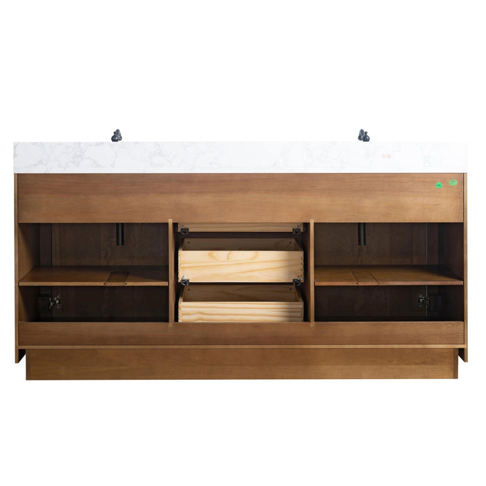 20"/24"/36"/42"/48"/60"/72" Bathroom Vanity with Sink and Top, With Soft Closing Doors