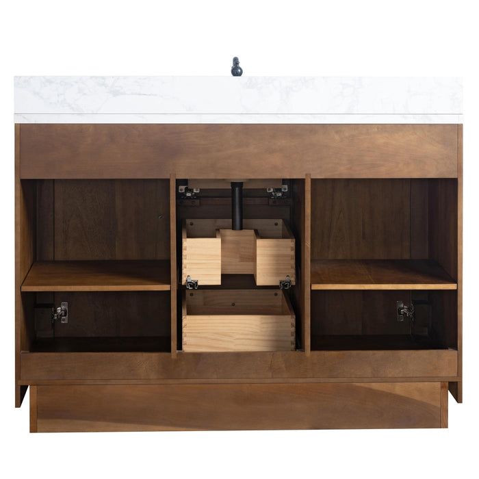 20"/24"/36"/42"/48"/60"/72" Bathroom Vanity with Sink and Top, With Soft Closing Doors