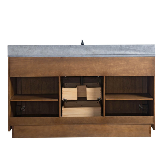 20"/24"/36"/42"/48"/60"/72" Bathroom Vanity with Sink and Top, With Soft Closing Doors