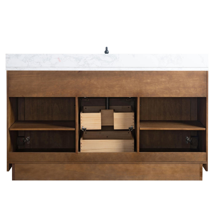 20"/24"/36"/42"/48"/60"/72" Bathroom Vanity with Sink and Top, With Soft Closing Doors