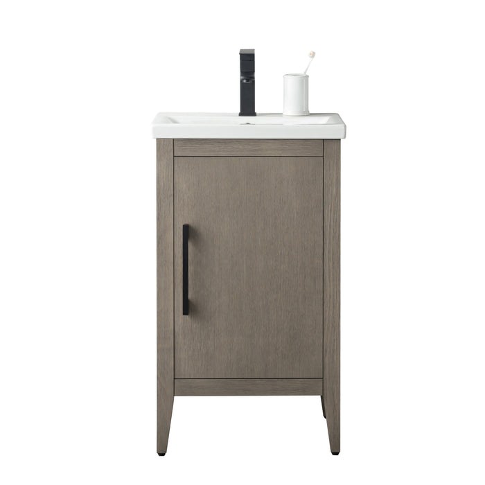 20" Single Sink Bathroom Vanity Cabinet with Ceramic Top