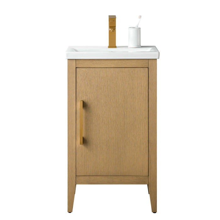 20" Single Sink Bathroom Vanity Cabinet with Ceramic Top