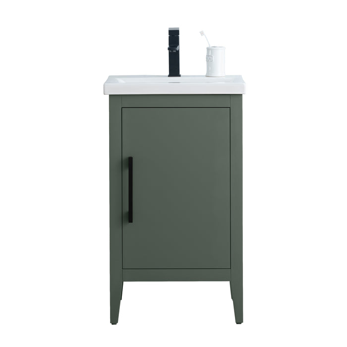 20" Single Sink Bathroom Vanity Cabinet with Ceramic Top - HomeBeyond