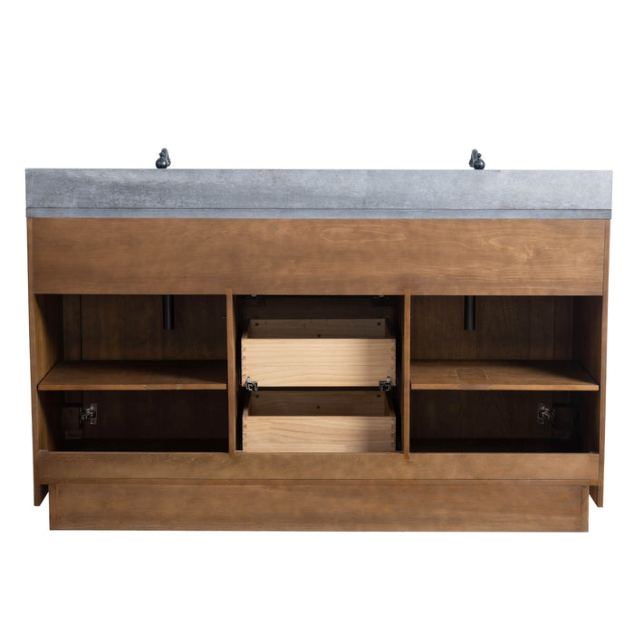 20"/24"/36"/42"/48"/60"/72" Bathroom Vanity with Sink and Top, With Soft Closing Doors