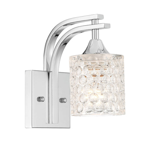 1 Light Dimmable Polished Chrome Armed Sconce Lighting - HomeBeyond