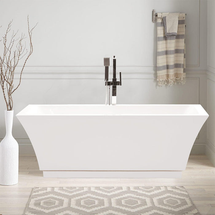 59" or 66.5" Acrylic Modern Stand Alone Soaking Tub - HomeBeyond