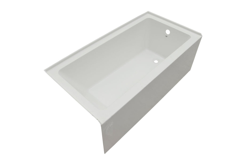 60" or 54" or 48" Alcove Soaking Acrylic Bathtub with 3 Side Tiling Flange - HomeBeyond