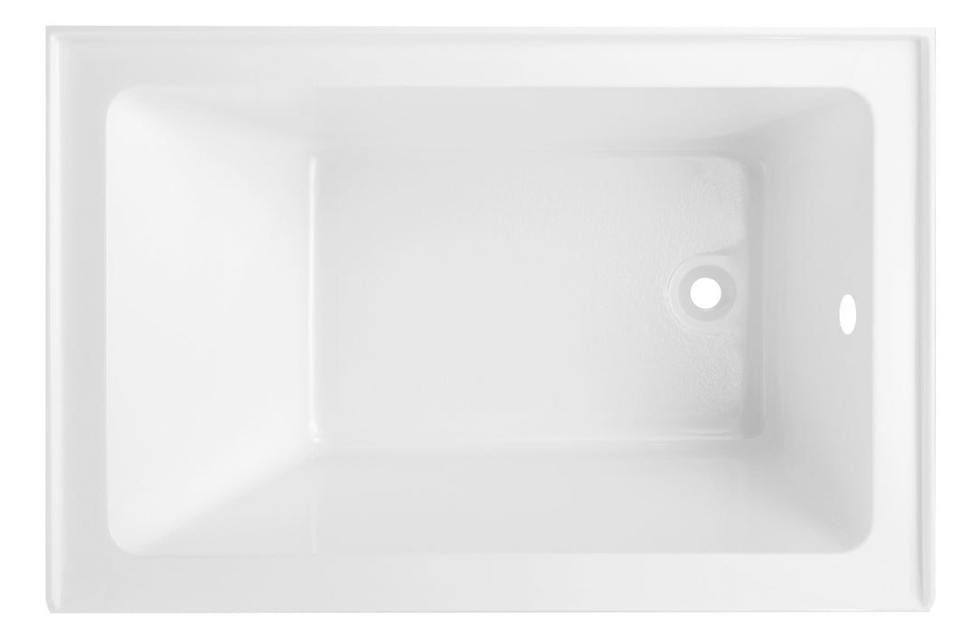 60" or 54" or 48" Alcove Soaking Acrylic Bathtub with 3 Side Tiling Flange - HomeBeyond