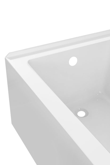 60" or 54" or 48" Alcove Soaking Acrylic Bathtub with 3 Side Tiling Flange - HomeBeyond