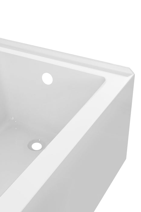 60" or 54" or 48" Alcove Soaking Acrylic Bathtub with 3 Side Tiling Flange - HomeBeyond