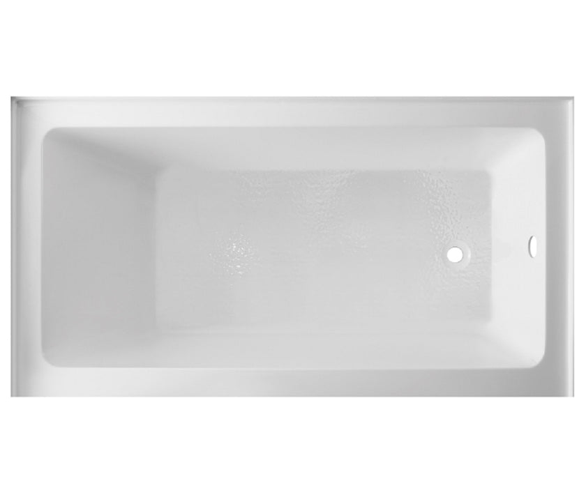 60" or 54" or 48" Alcove Soaking Acrylic Bathtub with 3 Side Tiling Flange - HomeBeyond