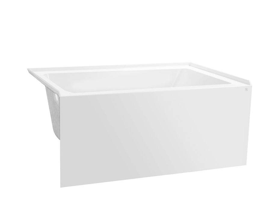 60" or 54" or 48" Alcove Soaking Acrylic Bathtub with 3 Side Tiling Flange - HomeBeyond