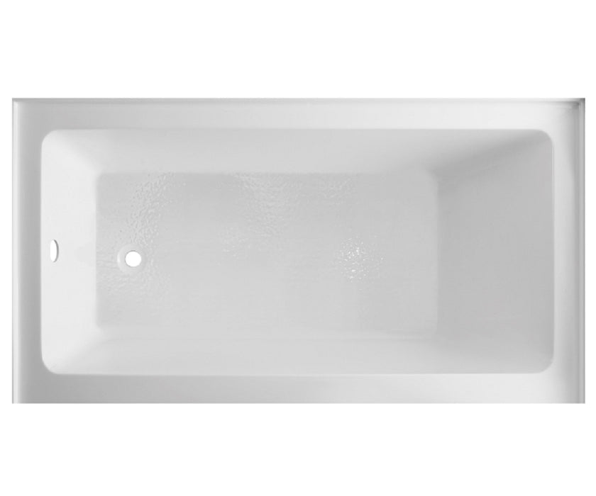 60" or 54" or 48" Alcove Soaking Acrylic Bathtub with 3 Side Tiling Flange - HomeBeyond