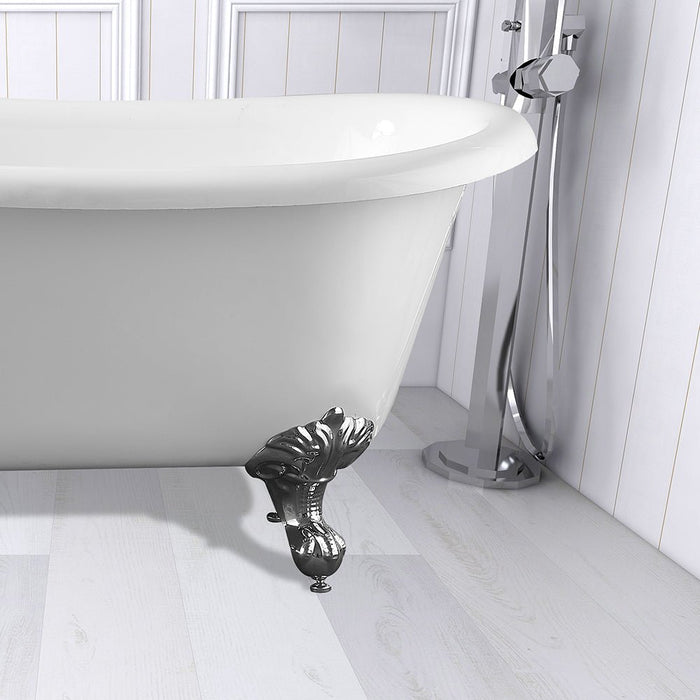 67" x 30" Freestanding Acrylic Bathtub Modern Stand Alone Soaking Tub - HomeBeyond