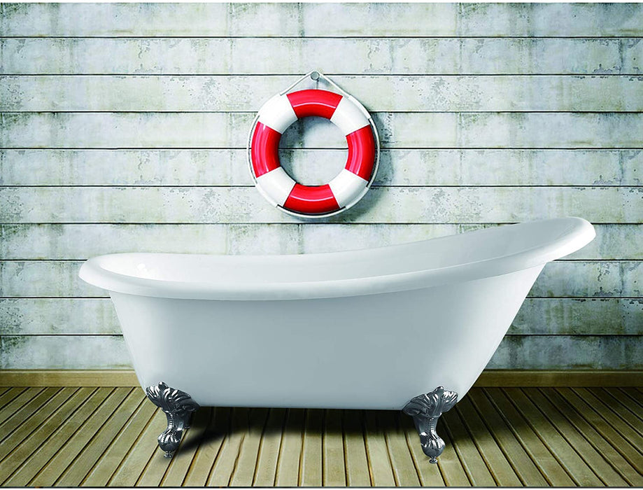 67" x 30" Freestanding Acrylic Bathtub Modern Stand Alone Soaking Tub - HomeBeyond