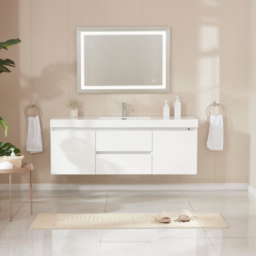 Annecy 60" Single Sink Wall Mounted Bathroom Vanity Set - HomeBeyond